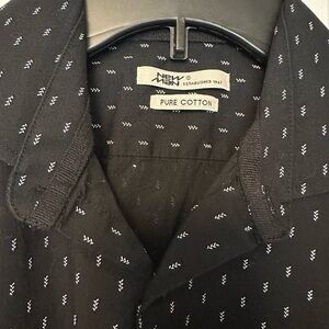 New Man Black Patterned Shirt